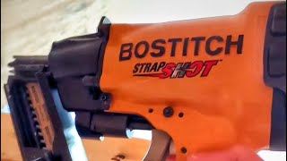 BOSTITCH Metal Connector Nailer 212Inch MCN150 StrapShot Review [upl. by Valerye]