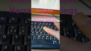 CtrlWindow keyu Short cut to open Narrator Settings [upl. by Aiceila]