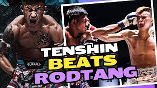 ONE Championship fighter Rodtang loses to Kickboxer Tenshin on RISE 125 Kickboxing K1 rules in 🇯🇵 [upl. by Enyt]