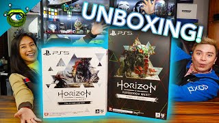 THEYRE HUGE  UNBOXING the Horizon Forbidden West Regalla and Collectors PS5 Editions [upl. by Beshore]