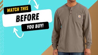 Carhartt Mens Loose Fit Heavyweight LongSleeve Pocket Henley TShirt [upl. by Kraska]