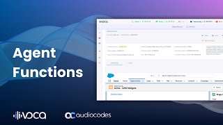 AudioCodes Voca Agent Functions [upl. by Irehs]