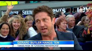 GMA  Gerard Butler on Chasing Mavericks  22 Oct 2012 [upl. by Bringhurst]