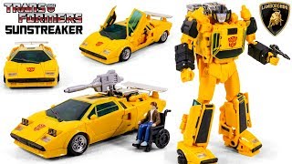 Transformers G1 KO Masterpiece MP39 Sunstreker Lamborghihi Countach LP500s Vehicle Car Robot Toys [upl. by Nelehyram877]