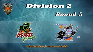 Atlasbasket  Div 2Round 5  MAD FROGS vs THUNDERCLUTCH [upl. by Herschel]