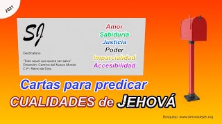 💌 Cartas JW para predicar sobre Cualidades de JEHOVÁ 💌 [upl. by Luhe]