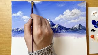 Mountain Landscape Painting  Acrylic Painting for Beginners [upl. by Eanar727]