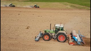 3x Fendt Favorit Power auf einem Feld 916 Vario 818 TurboShift 611 LSA 3x Lemken Pflügen Säen [upl. by Irodim]