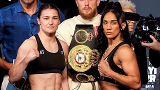 Katie Taylor vs Amanda Serrano • FULL WEIGHIN amp FINAL FACE OFF • DAZN amp Matchroom Boxing [upl. by Fauman]