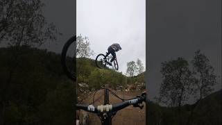 Red line bike train  Vesterålen Bikepark trails jumps mtbtrain bikepark stokmarknes mtblife [upl. by Sedlik]