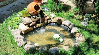 DIY Small Garden Pond with Waterfall amp Rock Garden [upl. by Wamsley690]