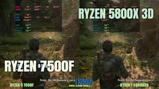 Ryzen 5800x3d vs Ryzen 7500f in 2024 [upl. by Yaf533]