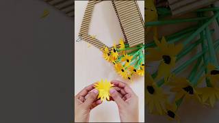 Cardboard wall hanging ideashortsfeed diy papercraft cardboardcraft paperflower craft art [upl. by Illil725]