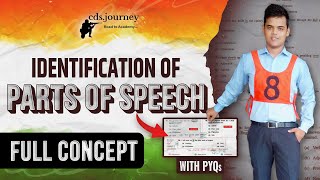 Identification of Part of Speech  Basic Concepts  PYQs for CDS 2024 English [upl. by Elfont]