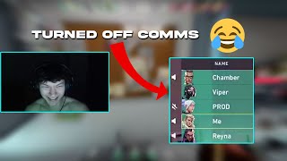 Sinatraa DIES Laughing Listening to PROD ARGUE with Randoms in Valorant Ranked [upl. by Amre660]