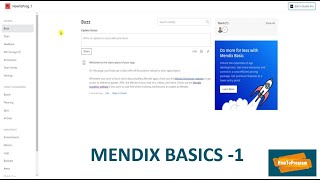 Mendix Basics  Chapter 1 App Create Dev Portal IDE Modules Domain [upl. by Shifrah735]