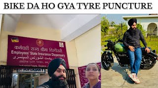 BIKE DA TYRE HO GYA PUNCTURE 🥵 KITA EK AUR VYAAH ATTEND😟 ramdeepvlogs [upl. by Ilatfen]