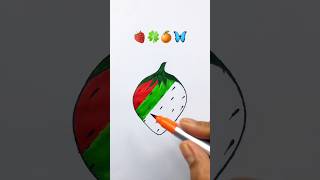 drawing a strawberry mix art Drawing art drawing satisfying painting [upl. by Andriana230]