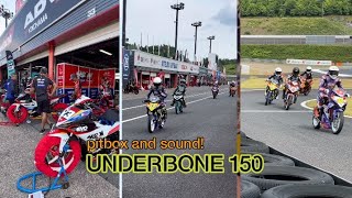 SOUND ONLY underbone 150cc asia warm up engine at motegi circuit [upl. by Laius850]