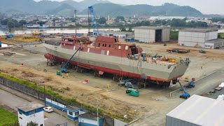 Fragata Tamandaré  Estaleiro ThyssenKrupp Brasil Sul  Itajaí SC [upl. by Ennael]