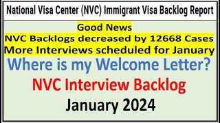 Where is my NVC Welcome Letter  NVC Visa Interview Backlog  NVC Backlog Report January 2024 [upl. by Retrop662]