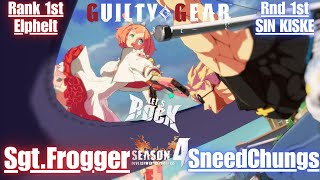 GGST➤Rank 1st Elphelt  エルフェルト  SgtFrogger  vsRank 1st SIN  シン  SneedChungs Guilty Gear Strive [upl. by Noevart]