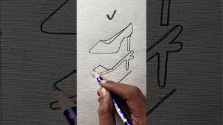 How to draw shoes with pencil [upl. by Enrico537]