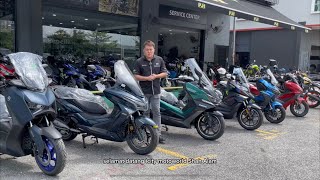 Jom Review Motor Scooter 250cc Yamaha Xmax V2 Elegan250 Wmoto RT3S RT2 Xdv250i ES250 Icity Motoworld [upl. by Nomde]