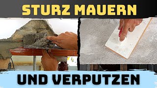 Sturz einmauern Türsturz verputzen amp Fensterbank aufmauern  Durchreiche selber machen Teil 3 [upl. by Nairred203]