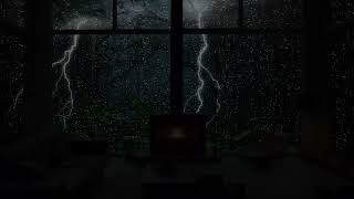 Fall Asleep In 3 Min With Rain Thunder on Window  Rain Sounds for Sleep [upl. by Enelav]