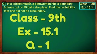 Class  9th Ex  151 Q1 Probability Maths NCERT CBSE [upl. by Nnorahs316]