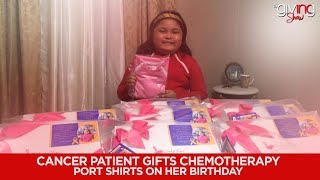 Childhood Cancer Patient Gifts Chemotherapy Port Shirts On Her Birthday  INC Giving Show [upl. by Adnola607]