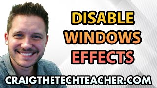 How To Disable Windows 7 Visual Effects 2022 [upl. by Neahs]