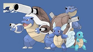 Squirtle Evolution Line Drawing Timelapse  Pokémon [upl. by Nede]