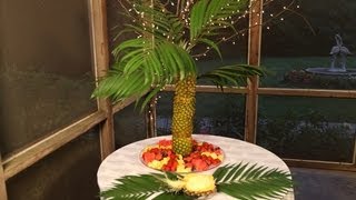 Pineapple Palm Tree Fruit Tray [upl. by Ynoep]