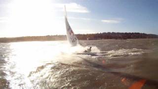 Extreme Laser Sailing In High Wind GoPro HD HERO [upl. by Allin]