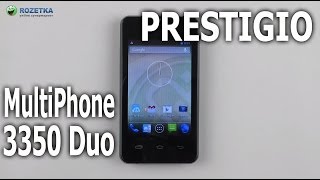 Распаковка Prestigio MultiPhone 3350 Duo Black [upl. by Binnings]