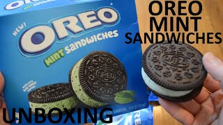 Unboxing Oreo Mint Ice Cream Sandwiches [upl. by Festus]