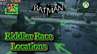 Batman Arkham Knight  Riddler Trophy Race Locations [upl. by Lang651]