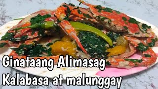 Ginataang Alimasag kalabasa at malunggay alimasag ginataangcrab [upl. by Atteiram992]