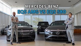 Electrifying Showdown EQS AMG vs EQS 580  InteriorExterior Review Specs Comparison [upl. by Schechter]