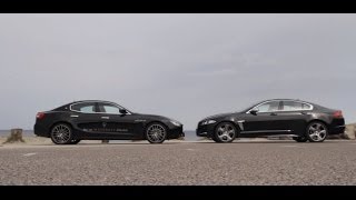 Maserati Ghibli vs Jaguar XF  Skal det være italiensk eller engelsk [upl. by Paza]