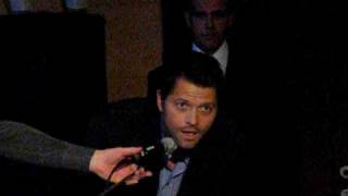 Misha Collins Being Shy at The JIB Convention in Rome 2010 [upl. by Deyes]