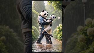 Panda love 😘 cute panda couple short shorts panda pandalover [upl. by Sukcirdor]