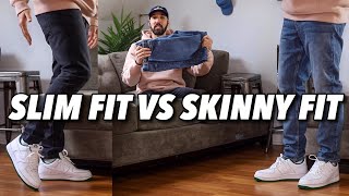 SLIM FIT DENIM VS SKINNY JEANS  WHICH IS BETTER MENS FASHION TIPS [upl. by Fennelly]