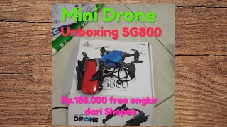 unboxing SG800 mini drone murah [upl. by Hilel157]