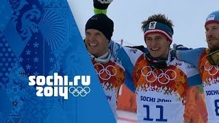 Mens Alpine Skiing  Downhill  Matthias Mayer Wins Gold  Sochi 2014 Winter Olympics [upl. by Lyon178]