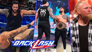 WWE Backlash 2024  Roman Reigns Returns To Help Jey Uso Brock Lesnar Returns King Of The Ring [upl. by Kursh]