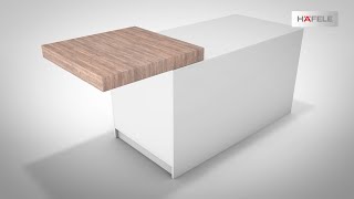 Sliding Table Top by HÄFELE [upl. by Eigna577]