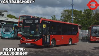 London Bus Vlog 35  Full Journey  Route B14 37504 SN67WYR [upl. by Leihcar]